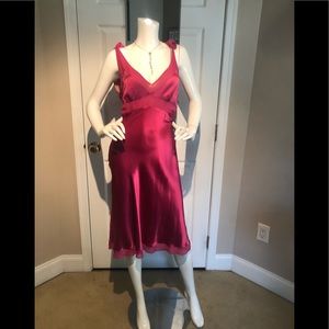 BCBG Maxazria silk dress with decorative buttons